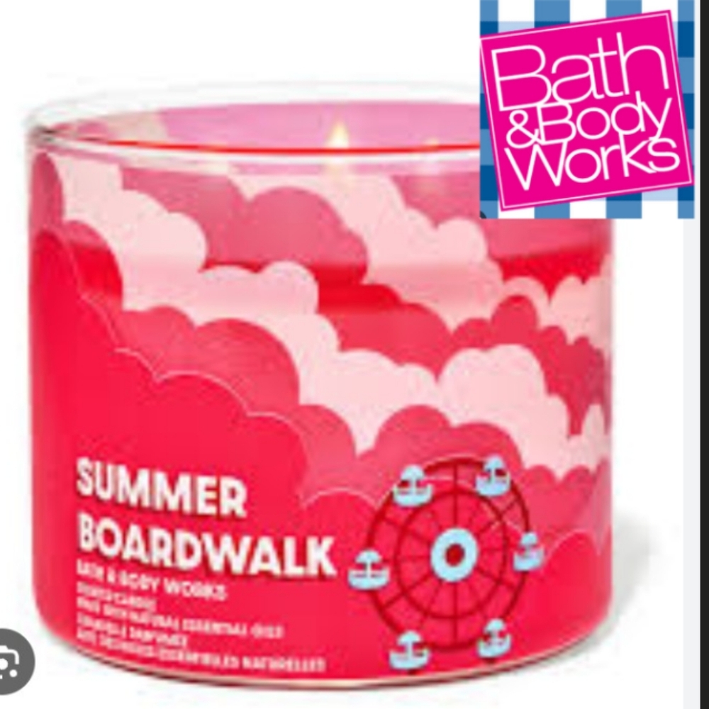 Bath and Body Works Summer Boardwalk 3 Wick Candle